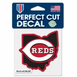 Cincinnati Reds Home State Ohio - 4x4 Die Cut Decal