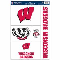 University Of Wisconsin Badgers - Set of 5 Ultra Decals