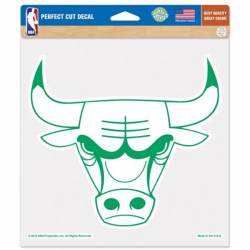 Chicago Bulls  Green Irish - 8x8 Die Cut Decal
