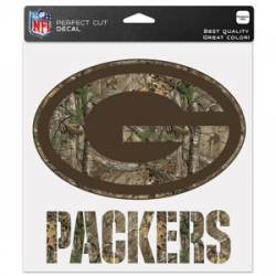 Green Bay Packers Camouflage - 8x8 Full Color Die Cut Decal