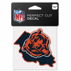 Chicago Bears Home State Illinois - 4x4 Die Cut Decal