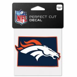 Denver Broncos Home State Colorado - 4x4 Die Cut Decal