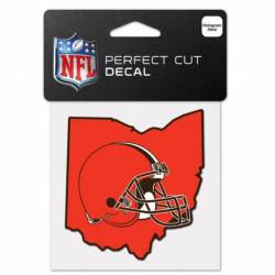 Cleveland Browns Home State Ohio - 4x4 Die Cut Decal