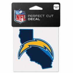 Los Angeles Chargers Home State California - 4x4 Die Cut Decal