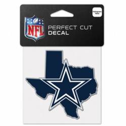 Dallas Cowboys Home State Texas - 4x4 Die Cut Decal