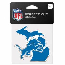 Detroit Lions Home State Michigan - 4x4 Die Cut Decal