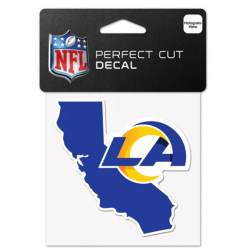 Los Angeles Rams 2020 Logo Home State California - 4x4 Die Cut Decal