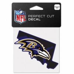 Baltimore Ravens Home State Maryland - 4x4 Die Cut Decal