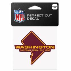 Washington Football Team Home District Washington D.C. - 4x4 Die Cut Decal