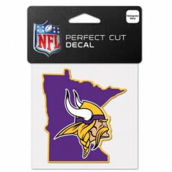 Minnesota Vikings Home State Minnesota - 4x4 Die Cut Decal