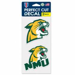 Northern Michigan University Wildcats - Set of Two 4x4 Die Cut Decals