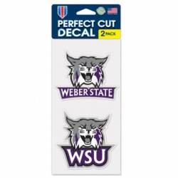 Weber State University Wildcats - Set of Two 4x4 Die Cut Decals