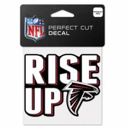 Atlanta Falcons Rise Up Slogan - 4x4 Die Cut Decal