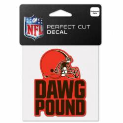 Cleveland Browns Dawg Pound Slogan - 4x4 Die Cut Decal