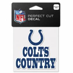 Indianapolis Colts Country Slogan - 4x4 Die Cut Decal