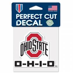 Ohio State University Buckeyes O-H-I-O Slogan - 4x4 Die Cut Decal
