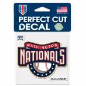 Washington Nationals Retro Cooperstown Logo - 4x4 Die Cut Decal