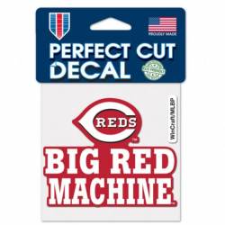 Cincinnati Reds Big Red Machine Slogan - 4x4 Die Cut Decal