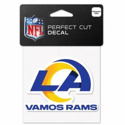 Los Angeles Rams Vamos Rams Slogan - 4x4 Die Cut Decal