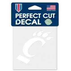 University Of Cincinnati Bearcats - 4x4 White Die Cut Decal
