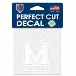 Marshall University Thundering Herd - 4x4 White Die Cut Decal
