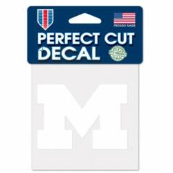 University Of Michigan Wolverines - 4x4 White Die Cut Decal
