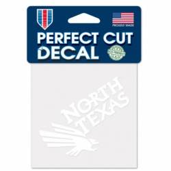 University Of North Texas Mean Green - 4x4 White Die Cut Decal