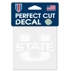 Utah State University Aggies - 4x4 White Die Cut Decal