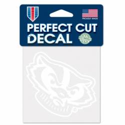 University Of Wisconsin Badgers  - 4x4 White Die Cut Decal