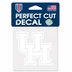 University Of Houston Cougars - 4x4 White Die Cut Decal
