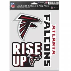 Atlanta Falcons - Sheet Of 3 Fan Pack Stickers