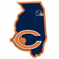 Chicago Bears Home State Logo - Vinyl Sticker