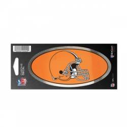 Cleveland Browns - 3x7 Oval Chrome Decal