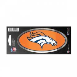 Denver Broncos - 3x7 Oval Chrome Decal
