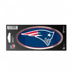 New England Patriots - 3x7 Oval Chrome Decal
