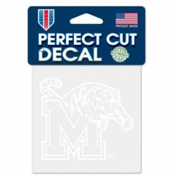 University Of Memphis Tigers - 4x4 White Die Cut Decal