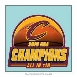 Cleveland Cavaliers 2016 NBA Champions - 4x4 Die Cut Decal