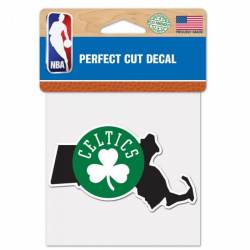 Boston Celtics Home State Massachusetts - 4x4 Die Cut Decal