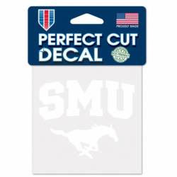 Southern Methodist University Mustangs - 4x4 White Die Cut Decal