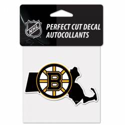 Boston Bruins Home State Massachusetts - 4x4 Die Cut Decal