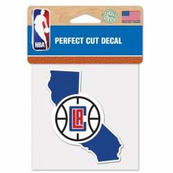 Los Angeles Clippers Home State California - 4x4 Die Cut Decal