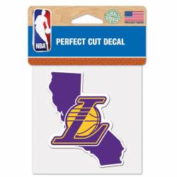 Los Angeles Lakers Home State California - 4x4 Die Cut Decal