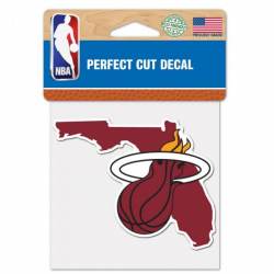 Miami Heat Home State Florida - 4x4 Die Cut Decal