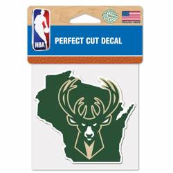 Milwaukee Bucks Home State Wisconsin - 4x4 Die Cut Decal