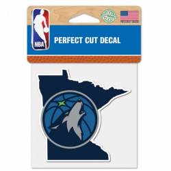 Minnesota Timberwolves Home State Minnesota - 4x4 Die Cut Decal