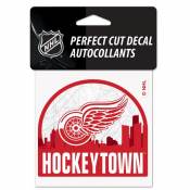 Detroit Red Wings Hockeytown Slogan - 4x4 Die Cut Decal