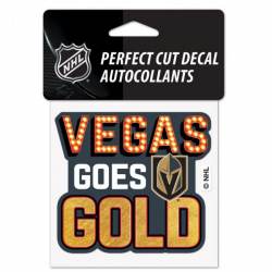 Vegas Golden Knights Vegas Goes Gold Slogan - 4x4 Die Cut Decal