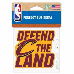 Cleveland Cavaliers Defend The Land Slogan - 4x4 Die Cut Decal