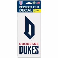 Duquesne University Dukes - Set of Two 4x4 Die Cut Decals