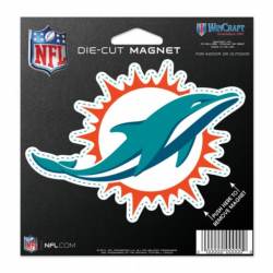 Miami Dolphins - 4.5" Die Cut Logo Magnet